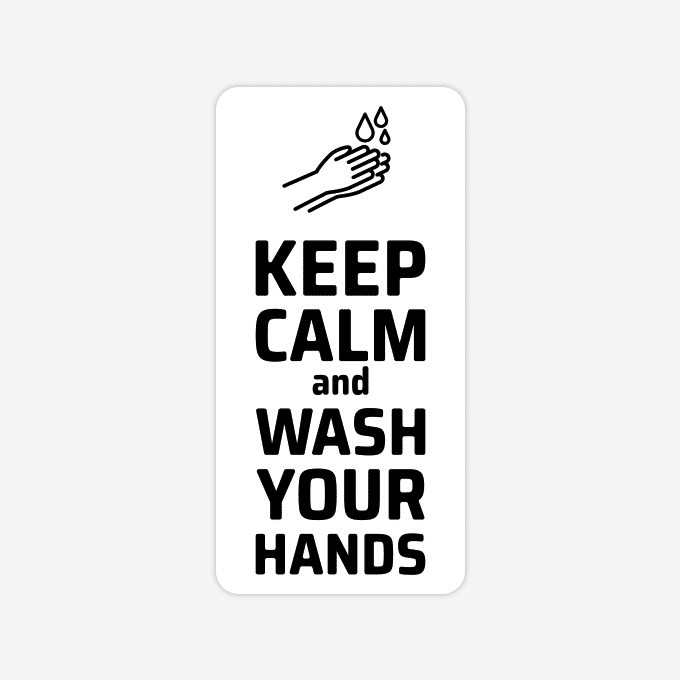 keep calm and wash your hands sticker handen wassen hygiene