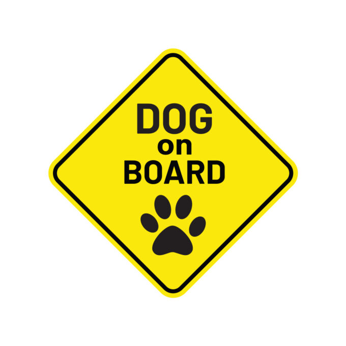 dog on board sticker