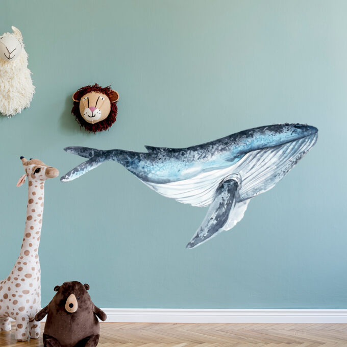 muursticker walvis kinderkamer jongen ideeen inspiratie