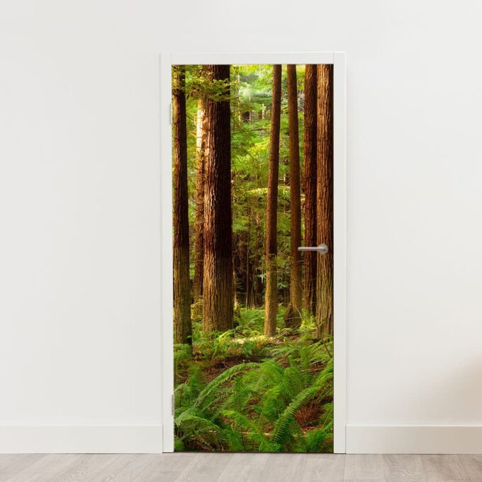 deurposter deursticker sticker poster grote boom natuur bos