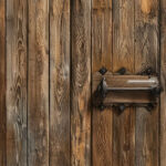 deurposter deursticker sticker poster oude houten deur houtlook