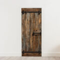 deurposter deursticker sticker poster oude houten deur houtlook