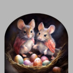 muursticker muizen vieren Pasen knaagdieren