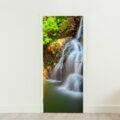 rotsen waterval deursticker deurposter poster sticker natuur jungle
