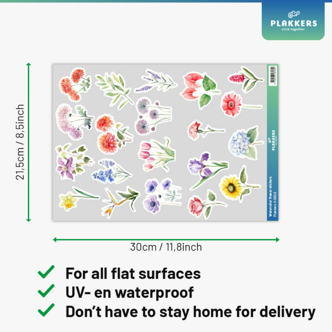 waterverf bloemen agenda stickers bullet journal stickers klein grappige kleurrijk