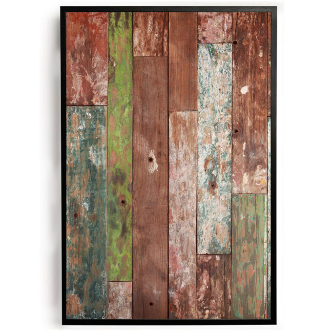 Poster oude houten planken woonkamer slaapkamer keuken kantoor atelier rustgevend natuur