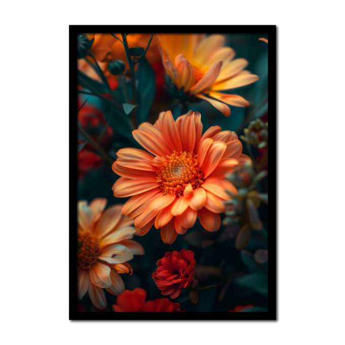 bloemen-gerbera-gemini-oranje-Posters-woonkamer-slaapkamer-kinderkamer-keuken-ideeen-inspiratie-goedkoop-store