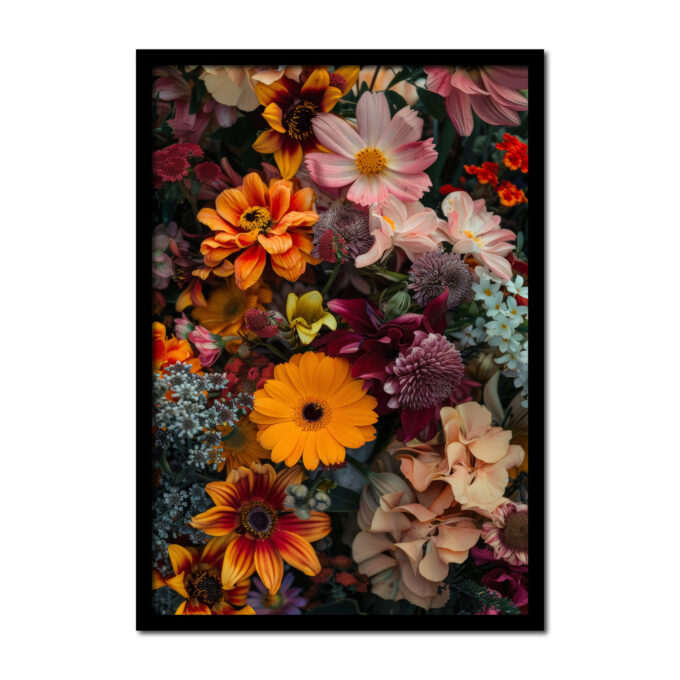 boeket-bloemen-kleurrijk-gerbera-dahlia-distel-hortensia--Posters-woonkamer-slaapkamer-kinderkamer-keuken-ideeen-inspiratie-goedkoop-store