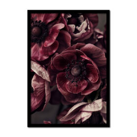 vintage-bloem-close-up-rood-paars--Posters-woonkamer-slaapkamer-kinderkamer-keuken-ideeen-inspiratie-goedkoop-store